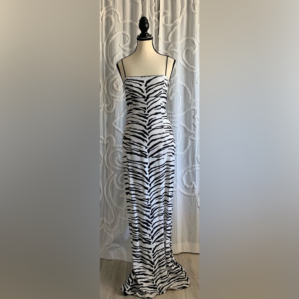 Black and White Zebra Print Skirt